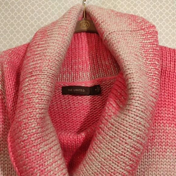 Pink/Gray The Limited Cowl Neck Sweater - Picture 4 of 4